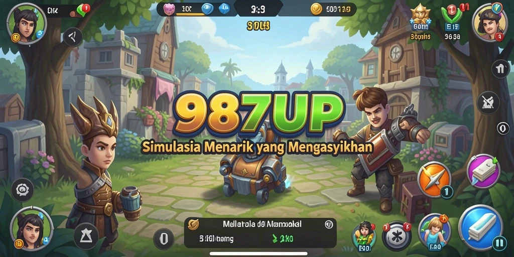 Screenshot permainan 987UP dengan tampilan simulasi yang realistis.