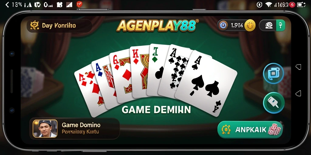 Tampilan aksi intens saat bermain AGENPLAY88 domino.