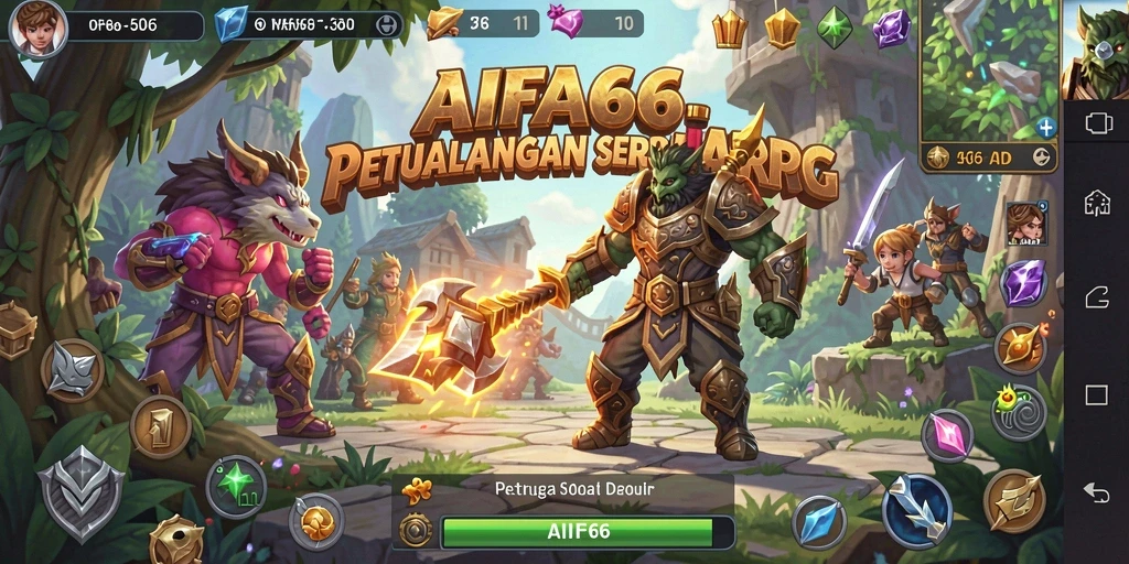 Tampilan aksi seru dalam petualangan ARPG AIFA66.