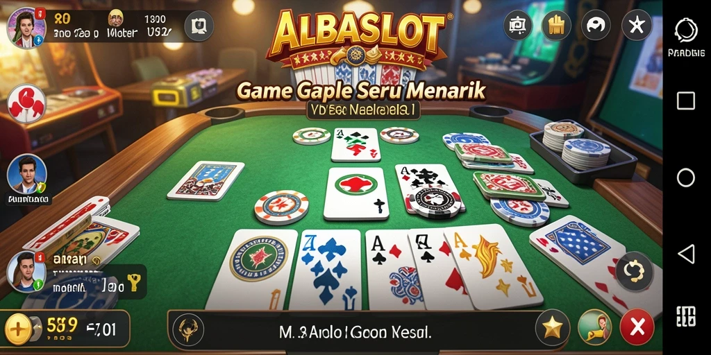 Tampilan menarik dari gameplay Gaple di ALBASLOT.