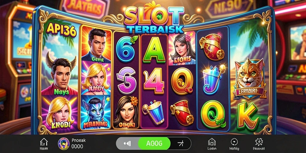 Gameplay seru dan menarik dari API36 dengan gulungan Slot yang berputar.