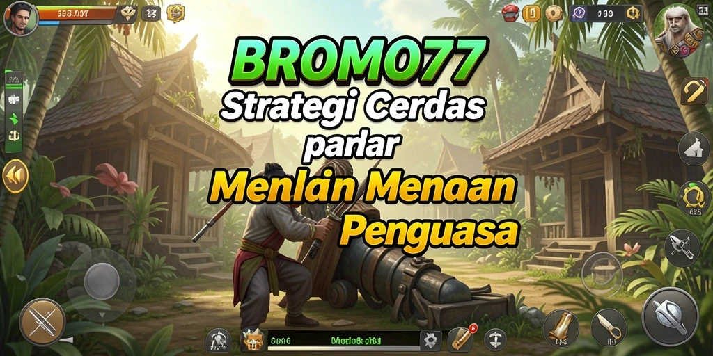 Screenshot dari gameplay BROMO77 yang menunjukkan strategi perang yang dinamis.