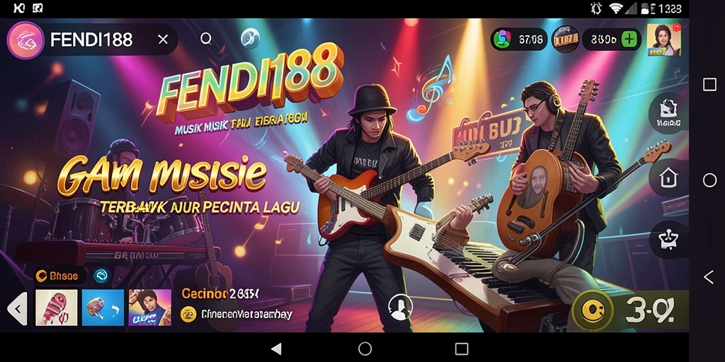 Screenshot dari gameplay FENDI188 yang menampilkan pengalaman musik interaktif.