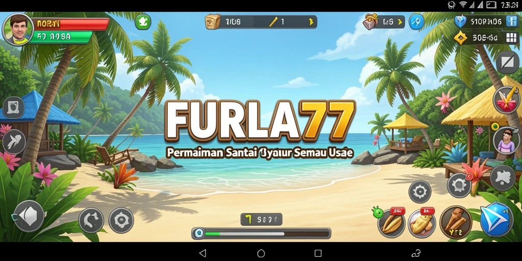 Tampilan gameplay FURLA77 yang ceria dan menghibur.