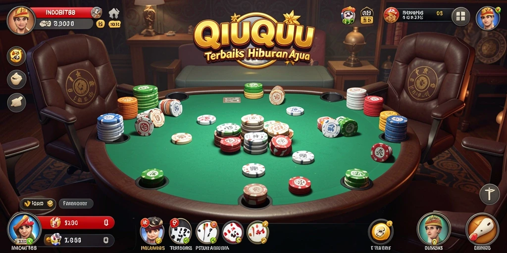 Tampilan gameplay seru di INDOBIT88 saat bermain QiuQiu.