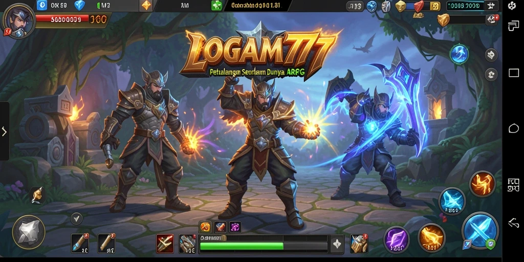 Tampilan seru petualangan gameplay dalam LOGAM777.