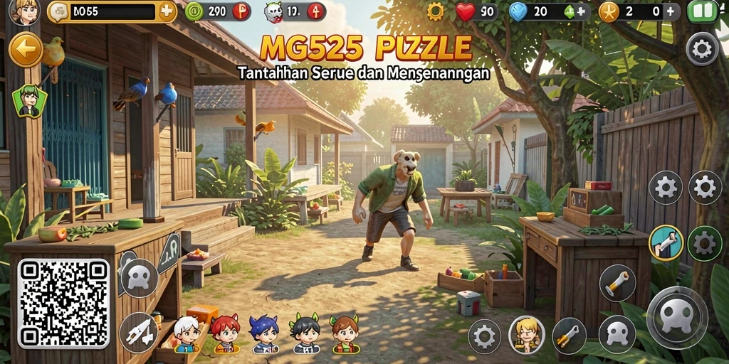 Tampilan gameplay MG525 dengan tantangan puzzle menarik.