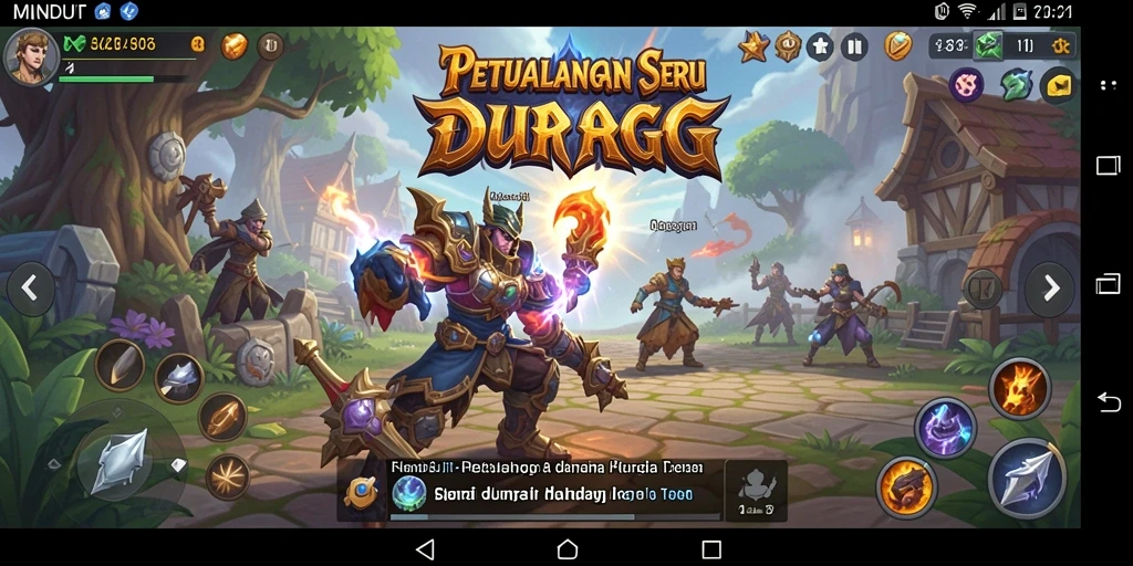 Tampilan seru dari gameplay ARPG MNDUIT yang mendebarkan.