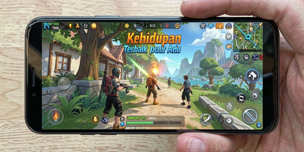 Gambar menangkap momen gameplay seru dalam simulasi hidup yang realistis.