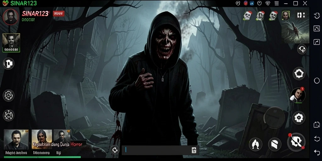 Screenshot gameplay SINAR123 menampilkan momen menegangkan dalam suasana gelap.