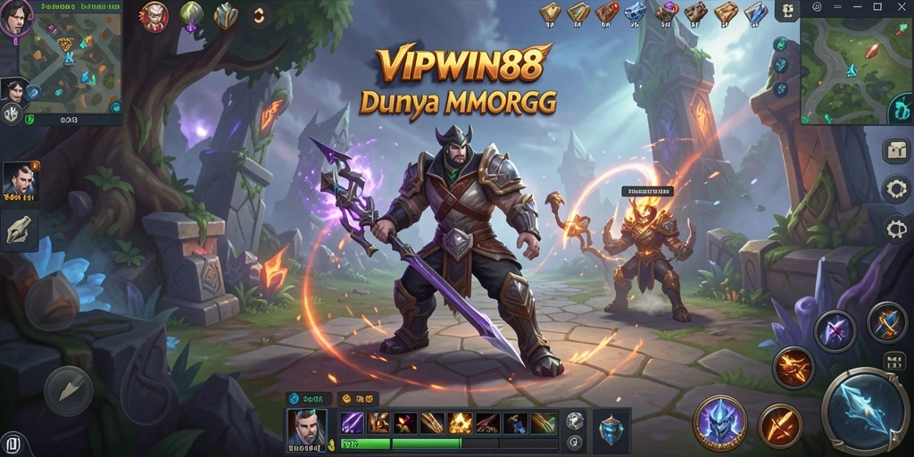 Tampilan efek grafis yang menakjubkan dalam gameplay MMORPG.