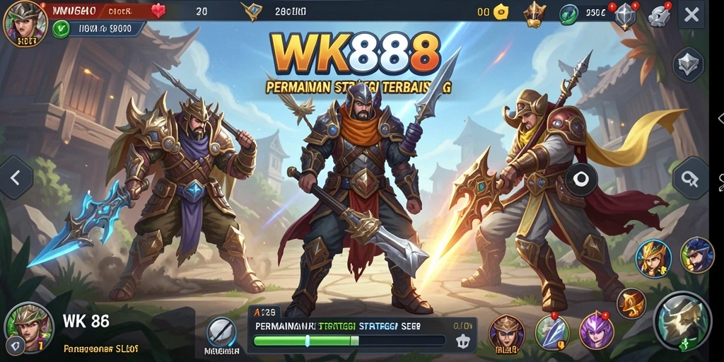 Tampilan gameplay menarik dalam permainan strategi WK888.